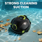 Robotic Pool Cleaner, Cordless Pool Vacuum for Above Ground & Inground Flat Pools with Dual Motors, 120 Min Runtime, Auto-Parking, Powerful Pool Vacuum Robot for Up to 1100 Sq.Ft