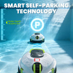 Y20 Robotic Pool Cleaner, Cordless Pool Vacuum for Above Ground & Inground Flat Pools with Dual Motors, 150 Min Runtime, Auto-Parking, Powerful Pool Vacuum Robot for Up to 1300 Sq.Ft