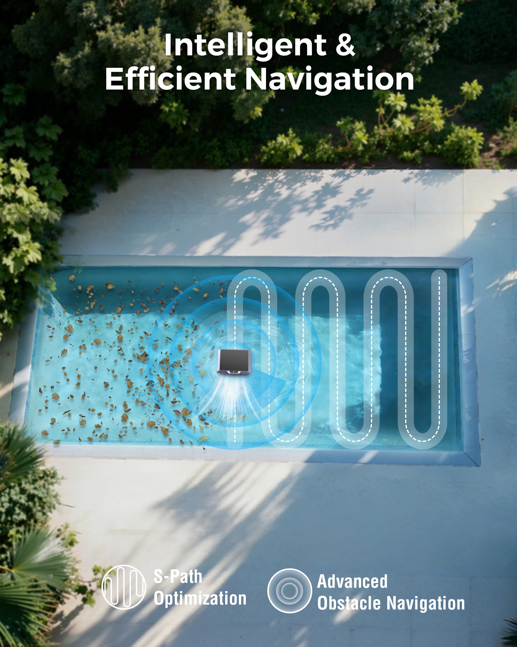 T2B Solar Pool Skimmer Robot via App & Remote Control, 2026 Upgraded Automatic Robotic Pool Surface Cleaner with 24/7 Cleaning, Dual Charging, Auto-Dock & Smart Nav, Inground & Above-Ground Pools