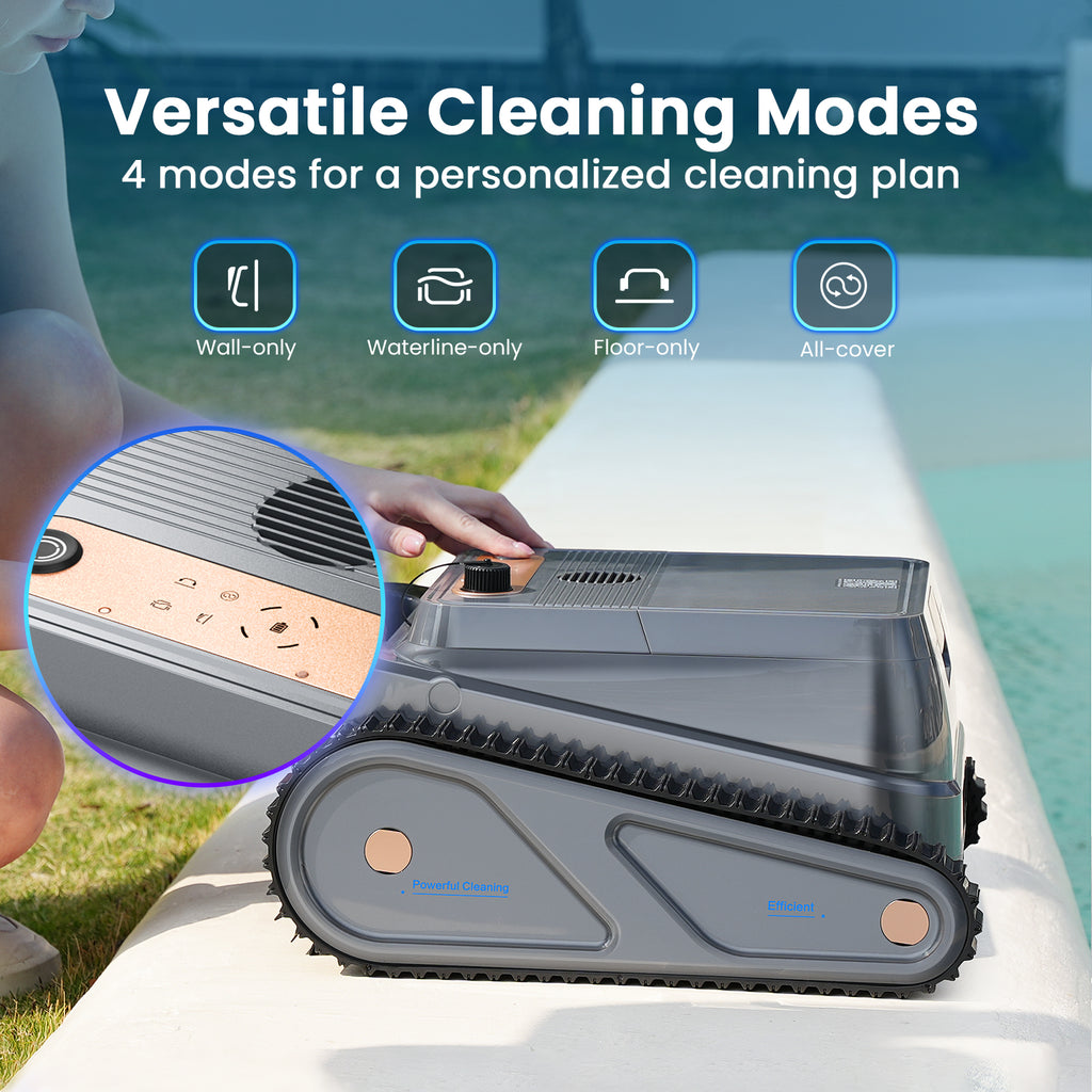 U8 Cordless Robotic Pool Cleaner, 2026 Upgraded Pool Vacuum, Wall-Climbing & Waterline Cleaning, 150min Runtime, Intelligent Route Planning, for Inground Pools up to 2,000 Sq.ft