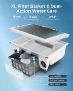 T2B Solar Pool Skimmer Robot via App & Remote Control, 2026 Upgraded Automatic Robotic Pool Surface Cleaner with 24/7 Cleaning, Dual Charging, Auto-Dock & Smart Nav, Inground & Above-Ground Pools