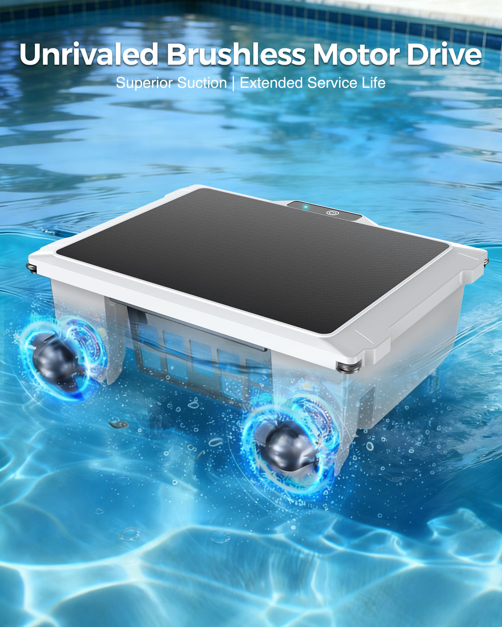 T2B Solar Pool Skimmer Robot via App & Remote Control, 2026 Upgraded Automatic Robotic Pool Surface Cleaner with 24/7 Cleaning, Dual Charging, Auto-Dock & Smart Nav, Inground & Above-Ground Pools