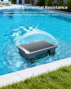 T2B Solar Pool Skimmer Robot via App & Remote Control, 2026 Upgraded Automatic Robotic Pool Surface Cleaner with 24/7 Cleaning, Dual Charging, Auto-Dock & Smart Nav, Inground & Above-Ground Pools