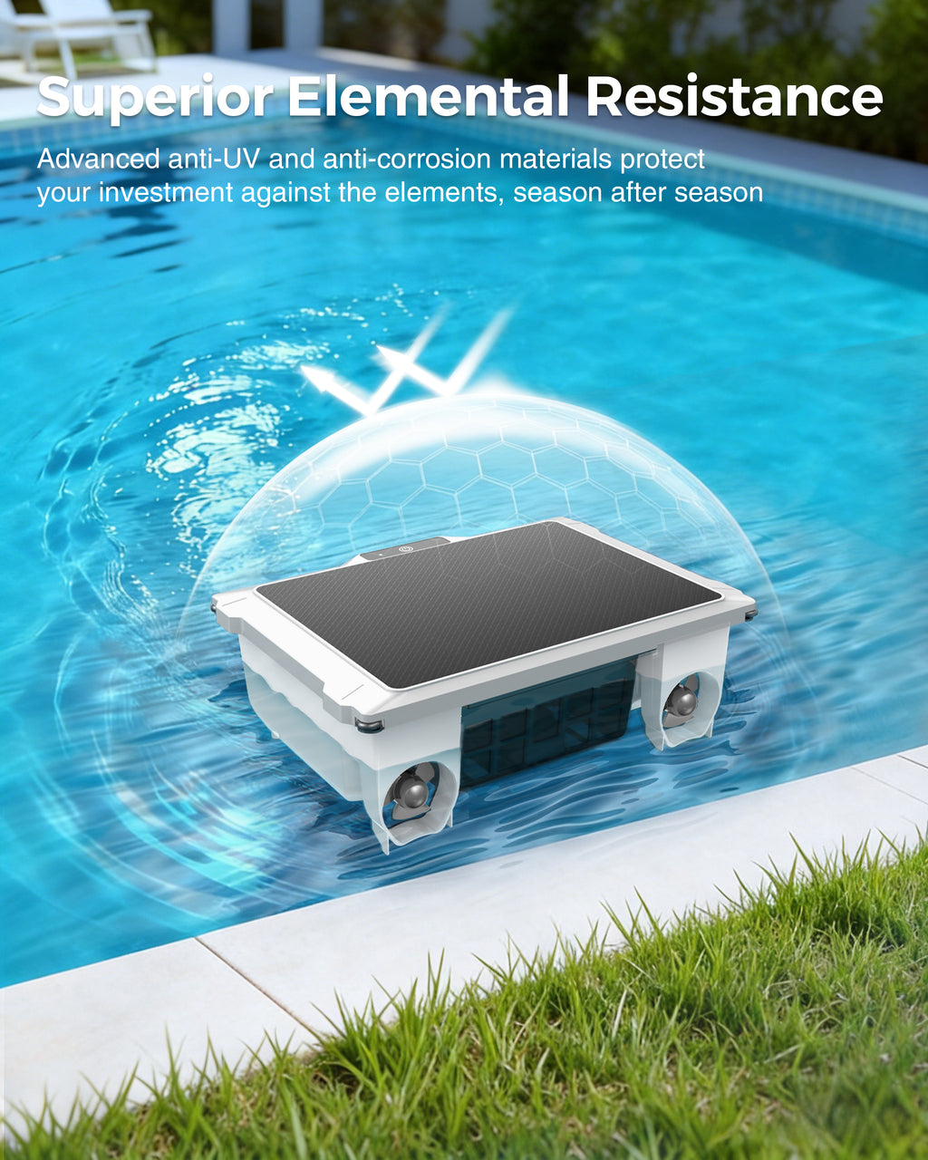 T2B Solar Pool Skimmer Robot via App & Remote Control, 2026 Upgraded Automatic Robotic Pool Surface Cleaner with 24/7 Cleaning, Dual Charging, Auto-Dock & Smart Nav, Inground & Above-Ground Pools